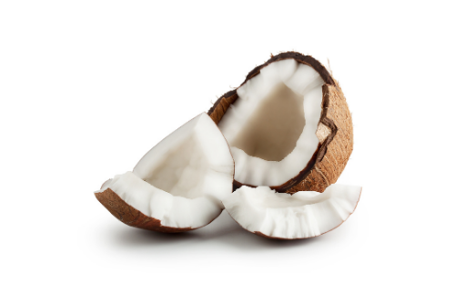 Kokosnoot met wit achtergrond, Exotisch Fruit