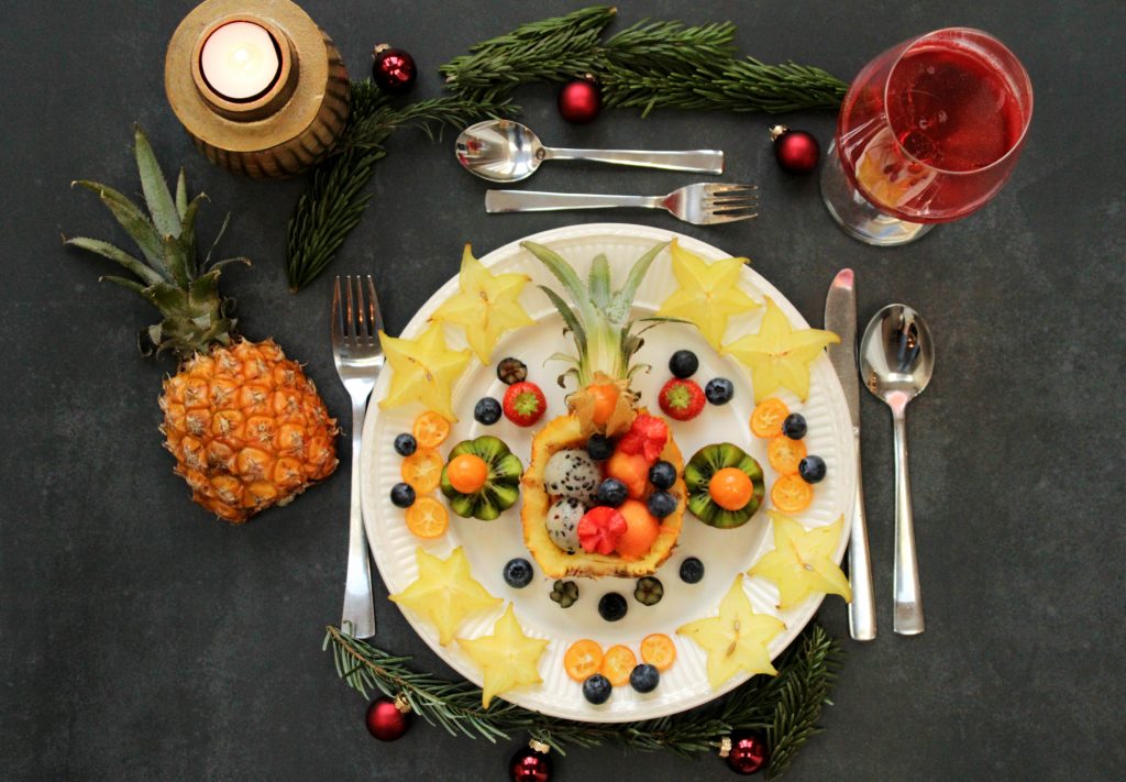 Tropisch kerstdessert Ananas