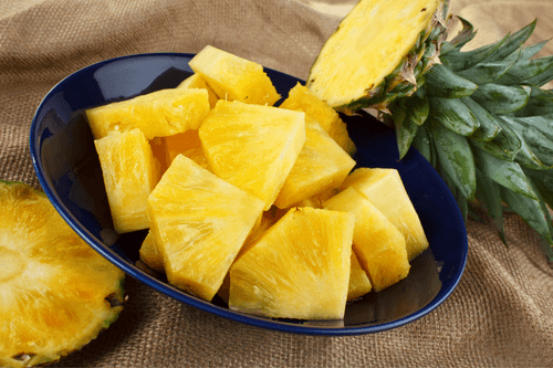 Pain de sucre ananas in blokjes gesneden sfeerimpressie