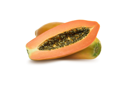 Papaya Formosa wit achtergrond, exotisch Fruit